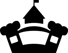 Conflate Castle Outline Icon Svg Set, Free Vectors File